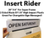 Picture of 20"x6" White Insert Rider