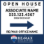 Picture of REMAX Collection 24"x24" O.H. White Metal Frame - Standard Sign A