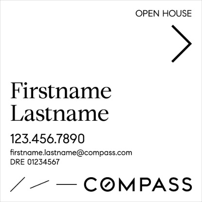 Picture of Compass 20"x20" O.H. White Super Frame - White Sign A