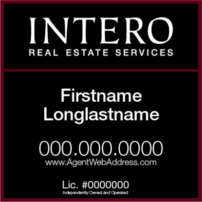 Picture of INTERO 24"x24" RES Yard Sign - Two Line - Franchised